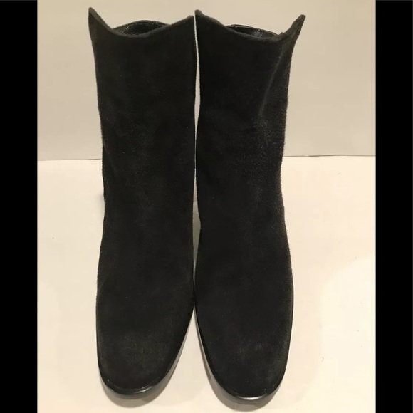 Joan Helpern signature suede ankle boots black 10 - Picture 4 of 8